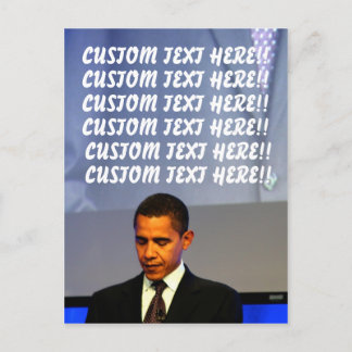 Anpassbare Barack Obama-Postkarte Postkarte