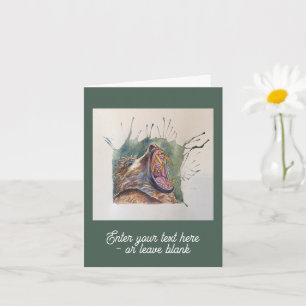 Anpassbare Barker Baboon Greetings Card Karte