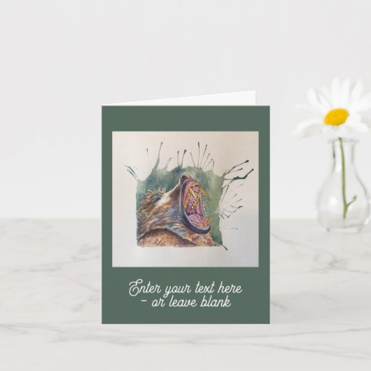 Anpassbare Barker Baboon Greetings Card Karte (Kleine Pflanze)