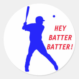 Anpassbare Baseball-Aufkleber mit Batter Runder Aufkleber