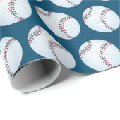 Anpassbare Baseball Geschenkpapier (Rolleneckpunkt)