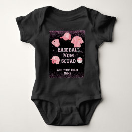 Anpassbare Baseball Mama Squad Bib Baby Strampler