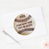 Anpassbare Baseball-Sticker für Baseball-Party Runder Aufkleber (Umschlag)