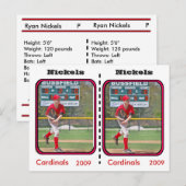 Anpassbare Baseballkarte Postkarte (Vorne/Hinten)