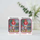 Anpassbare Baseballkarte Postkarte (Stehend Vorderseite)