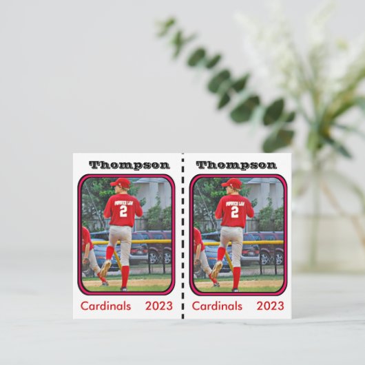 Anpassbare Baseballkarte Postkarte (Stehend Vorderseite)
