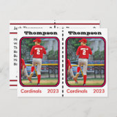 Anpassbare Baseballkarte Postkarte (Vorne/Hinten)