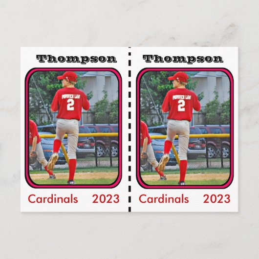 Anpassbare Baseballkarte Postkarte (Vorderseite)