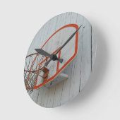 Anpassbare Basketball-Hoop-Gestaltung Runde Wanduhr (Winkel)