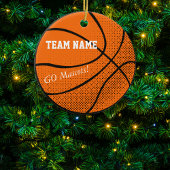 Anpassbare Basketballmannschaft Keramik Ornament