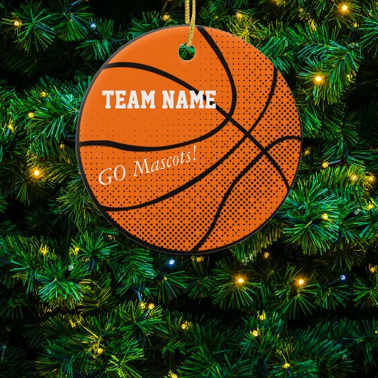 Anpassbare Basketballmannschaft Keramik Ornament