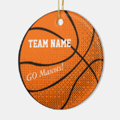 Anpassbare Basketballmannschaft Keramik Ornament (Links)