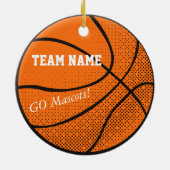 Anpassbare Basketballmannschaft Keramik Ornament (Hinten)