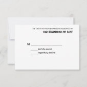 Anpassbare Beach-Hochzeitkarte RSVP Karte (Rückseite)
