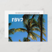 Anpassbare Beach-Hochzeitkarte RSVP Karte (Vorne/Hinten)
