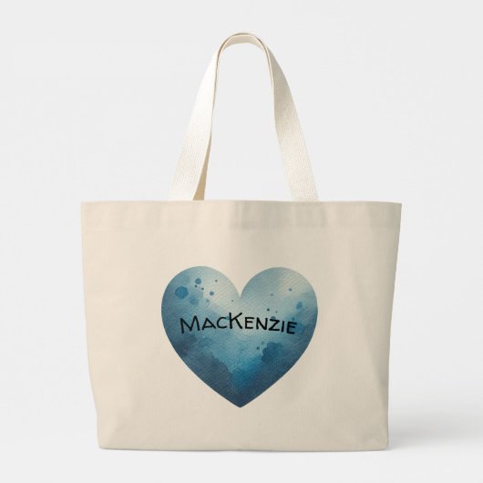 Anpassbare Beagle-Leinwand-Tasche Jumbo Stoffbeutel (Rückseite)