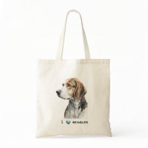Anpassbare Beagle-Leinwand-Tasche