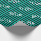 Anpassbare Behalt-Anpassung des Textes Türkisfarbe Geschenkpapier (Ecke)