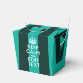 Anpassbare Behalt-Anpassung des Textes Türkisfarbe Geschenkschachtel (Vorderseite)