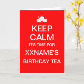 Anpassbare BEHALT-CALM BIRTHDATEE-Karte Karte (Gelbe Blume)