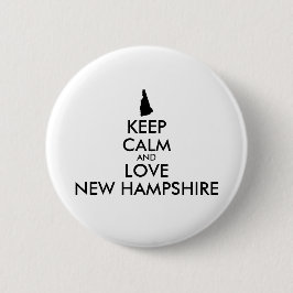 Anpassbare BEHALT-CALM und LIEBE NEU HAMPSHIRE Button