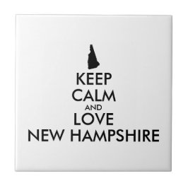 Anpassbare BEHALT-CALM und LIEBE NEU HAMPSHIRE Fliese