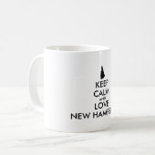 Anpassbare BEHALT-CALM und LIEBE NEU HAMPSHIRE Kaffeetasse (Vorderseite Links)