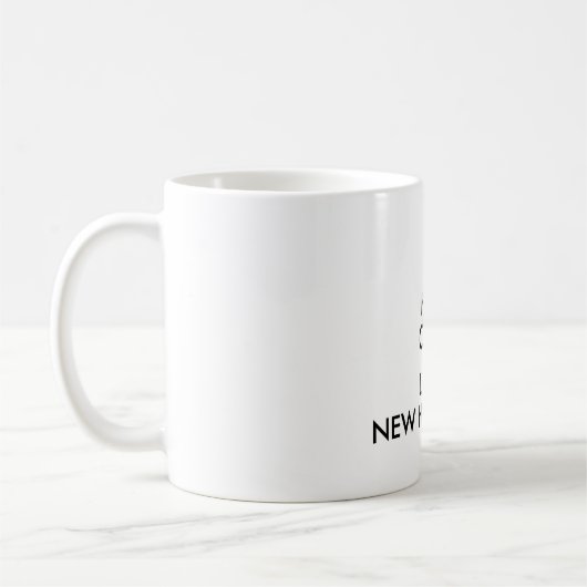 Anpassbare BEHALT-CALM und LIEBE NEU HAMPSHIRE Kaffeetasse (Links)