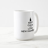 Anpassbare BEHALT-CALM und LIEBE NEU HAMPSHIRE Kaffeetasse (VorderseiteRechts)