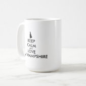 Anpassbare BEHALT-CALM und LIEBE NEU HAMPSHIRE Kaffeetasse (Vorderseite Links)