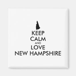 Anpassbare BEHALT-CALM und LIEBE NEU HAMPSHIRE Magnet