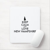 Anpassbare BEHALT-CALM und LIEBE NEU HAMPSHIRE Mousepad (Mit Mouse)