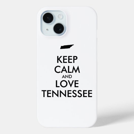 Anpassbare BEHALT-CALM und LIEBE TENNESSEE Case-Mate iPhone Hülle (Rückseite)