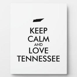 Anpassbare BEHALT-CALM und LIEBE TENNESSEE Fotoplatte