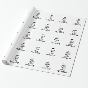 Anpassbare BEHALT-CALM und LIEBE TENNESSEE Geschenkpapier