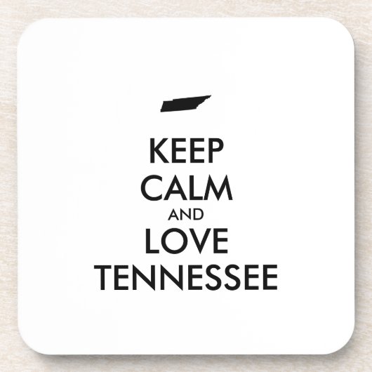 Anpassbare BEHALT-CALM und LIEBE TENNESSEE Getränkeuntersetzer (Vorderseite)