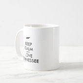 Anpassbare BEHALT-CALM und LIEBE TENNESSEE Kaffeetasse (Vorderseite Links)