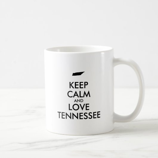 Anpassbare BEHALT-CALM und LIEBE TENNESSEE Kaffeetasse (Rechts)