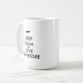 Anpassbare BEHALT-CALM und LIEBE TENNESSEE Kaffeetasse (Vorderseite Links)