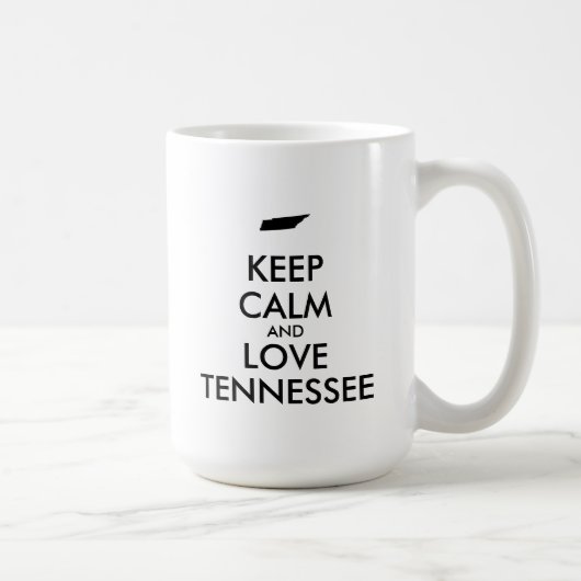 Anpassbare BEHALT-CALM und LIEBE TENNESSEE Kaffeetasse (Rechts)
