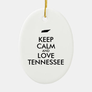 Anpassbare BEHALT-CALM und LIEBE TENNESSEE Keramik Ornament