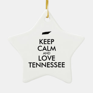 Anpassbare BEHALT-CALM und LIEBE TENNESSEE Keramik Ornament
