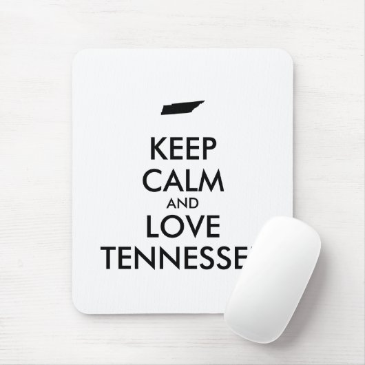 Anpassbare BEHALT-CALM und LIEBE TENNESSEE Mousepad (Mit Mouse)