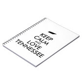 Anpassbare BEHALT-CALM und LIEBE TENNESSEE Notizblock (Linke Seite)