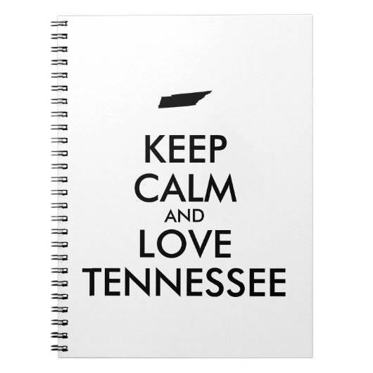 Anpassbare BEHALT-CALM und LIEBE TENNESSEE Notizblock (Vorderseite)