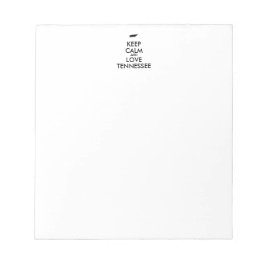 Anpassbare BEHALT-CALM und LIEBE TENNESSEE Notizblock