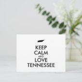 Anpassbare BEHALT-CALM und LIEBE TENNESSEE Postkarte (Stehend Vorderseite)