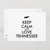 Anpassbare BEHALT-CALM und LIEBE TENNESSEE Postkarte (Vorne/Hinten)