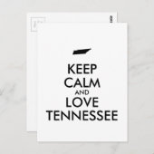 Anpassbare BEHALT-CALM und LIEBE TENNESSEE Postkarte (Vorne/Hinten)
