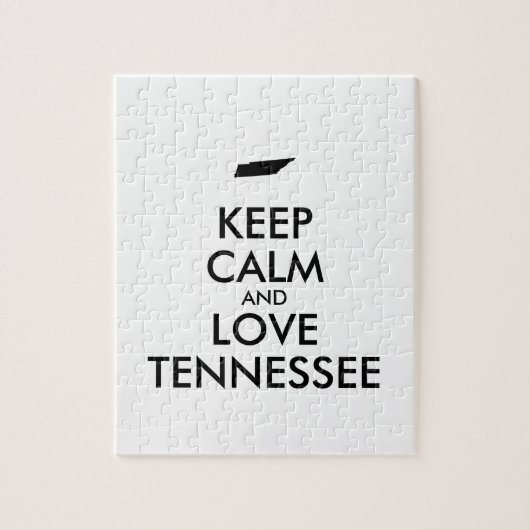 Anpassbare BEHALT-CALM und LIEBE TENNESSEE Puzzle (Vertikal)